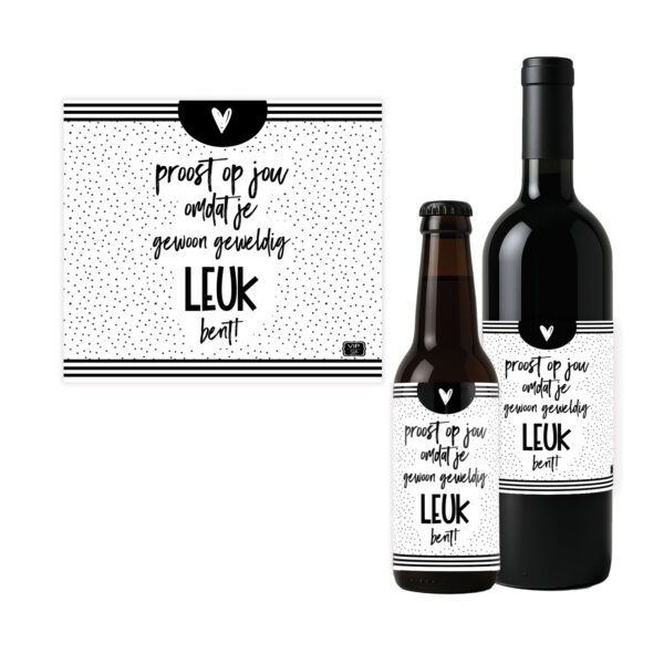 Flesetiket - Geweldig, Leuk