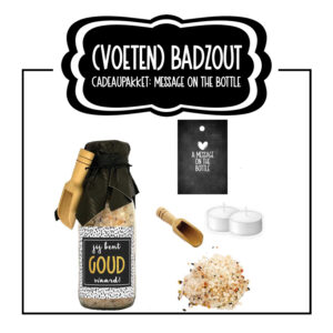 (Voeten) Badzout-Message on the bottle