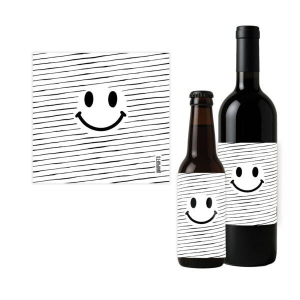 Flesetiket - Smiley Blij