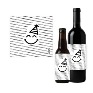 Flesetiket - Smiley Feest