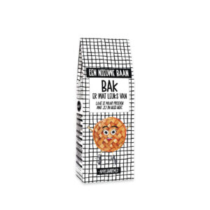 Appeltaartmix cadeau nieuwe baan Leuke verpakking met leuke tekst