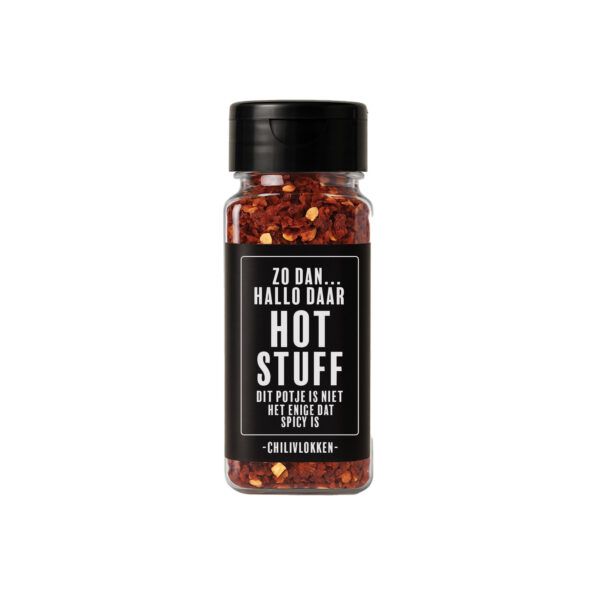 cadeau met chilivlokken – HOT STUFF kruidenpotje