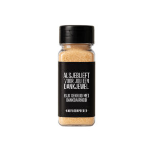 Knoflookpoeder cadeau met tekst: Alsjeblieft voor jou een dankjewel