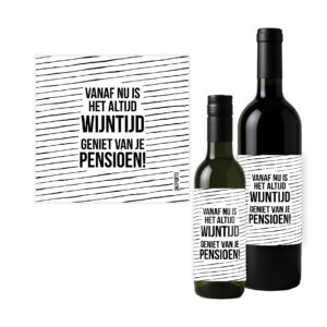 Flesetiket - Pensioen Wijntijd