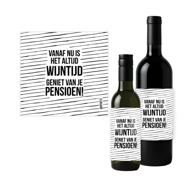 Flesetiket - Pensioen Wijntijd