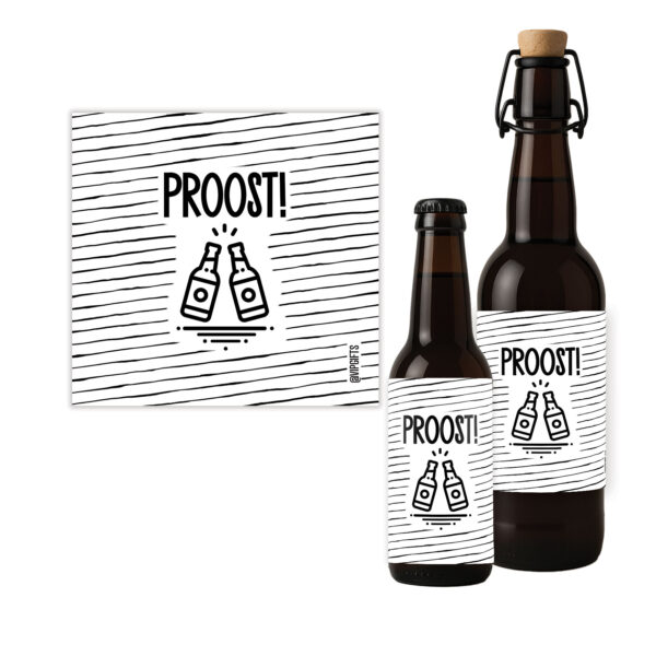Flesetiket - Proost Bier