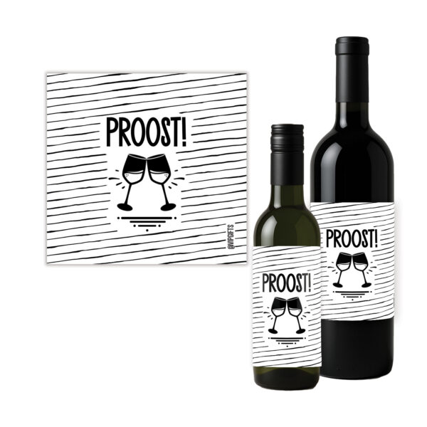 Flesetiket - Proost Wijn