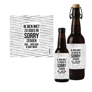 Flesetiket - Sorry Bier