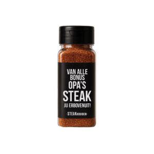 Steakkruiden met de tekst
