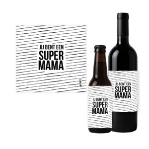 Flesetiket - Super Mama