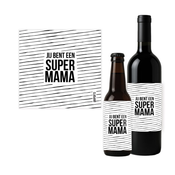 Flesetiket - Super Mama