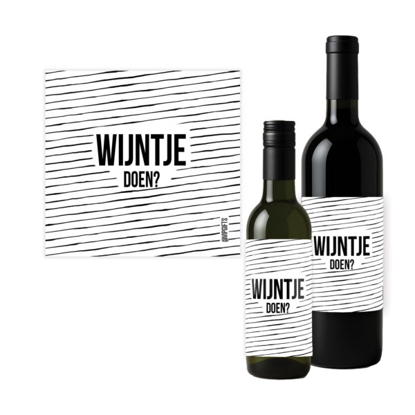 Flesetiket - Wijntje doen?