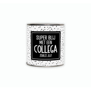 Cadeaublik met de tekst “Superblij met een collega zoals jij”