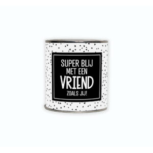 Cadeaublik met de tekst “Superblij met een vriend zoals jij”