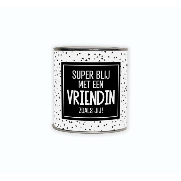 Cadeaublik met de tekst “Superblij met een vriendin zoals jij”