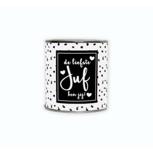 Cadeaublik met de tekst “De liefste juf ben jij”