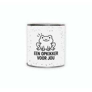 Cadeaublikje met de tekst “Een opkikker voor jou!”