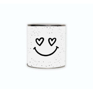 Cadeaublik met een smiley met hartjesogen