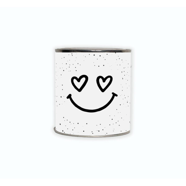 Cadeaublik met een smiley met hartjesogen