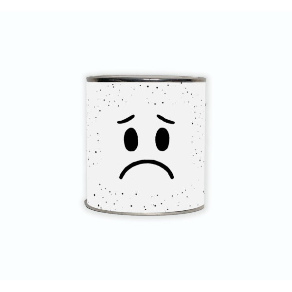 Cadeaublikje met een sippe smiley