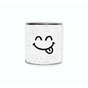 Cadeaublikje met een smiley met uitgestoken tong
