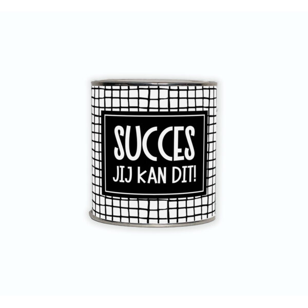 Cadeaublikje met de tekst “Succes! jij kan dit!