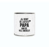 Kadoblikje met de tekst “Jij bent de liefste papa van de hele wereld” een cadeautje voor een lieve papa.