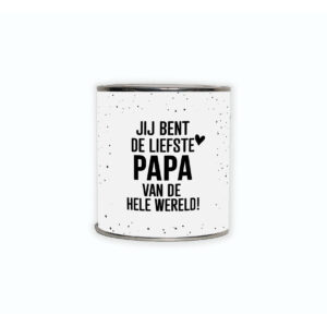 Kadoblikje met de tekst “Jij bent de liefste papa van de hele wereld” een cadeautje voor een lieve papa.