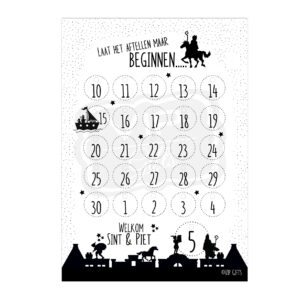 Aftelkalender - Sinterklaas Printable