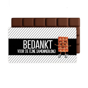 Chocolade groet  Bedankt samenwerking