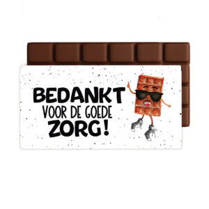 Chocolade groet  Bedankt zorg