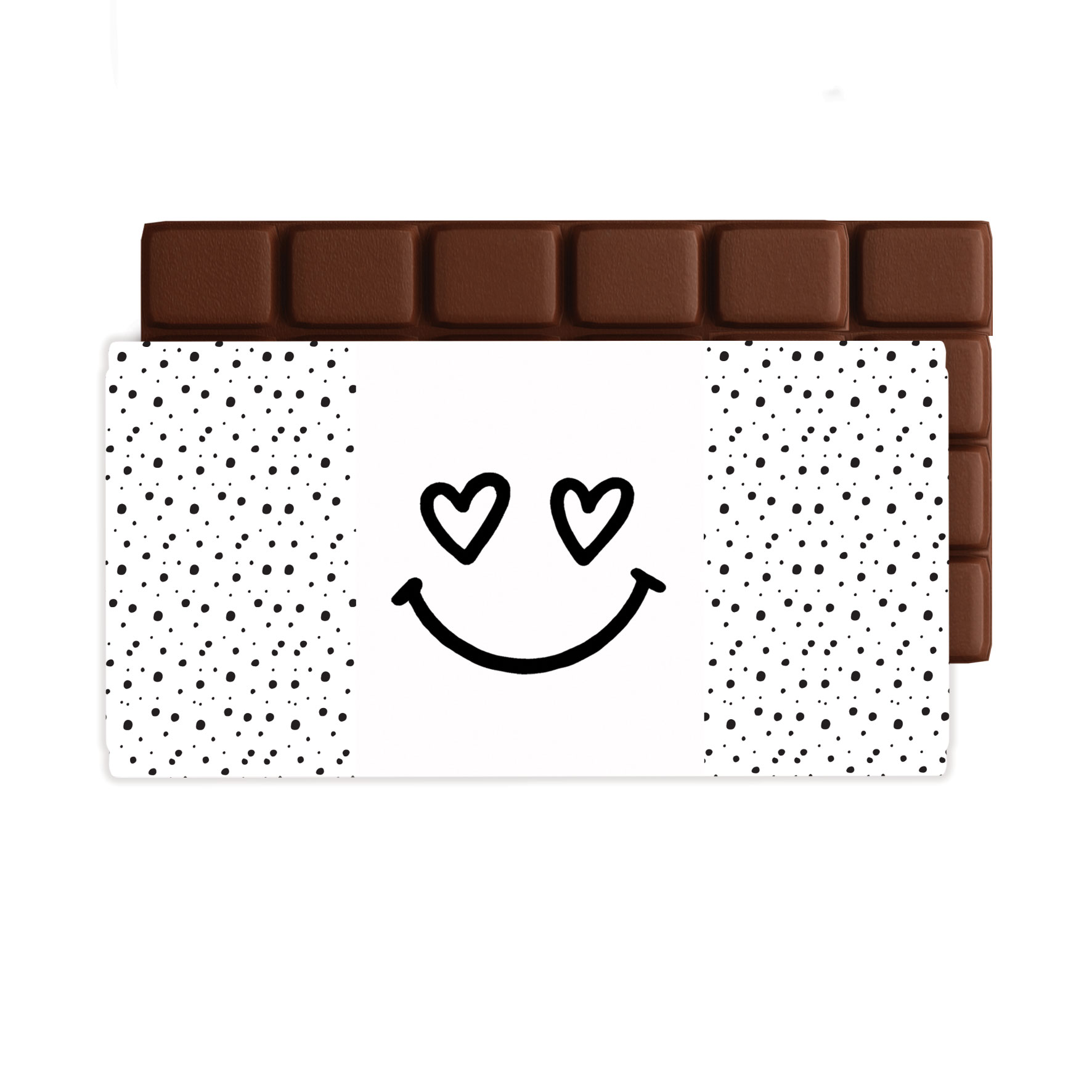 Chocolade groet Smiley Hartjes