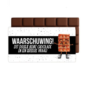 Chocolade groet Waarschuwing