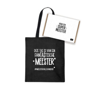 Katoenen Tas Meester + Kraft Cadeaudoosje