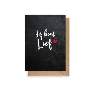Wenskaart | Jij bent lief zwart