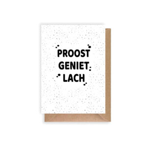 Wenskaart | Proost geniet lach